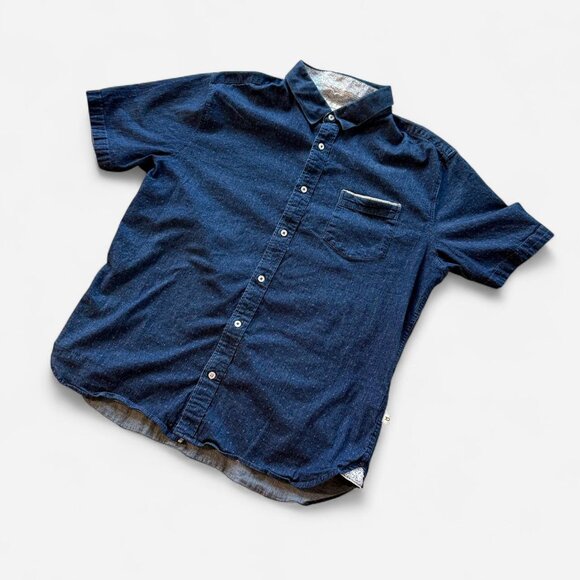 7Diamonds XL Denim Stretch Shirt – Modern Casual Button-Up Blue - Picture 1 of 9